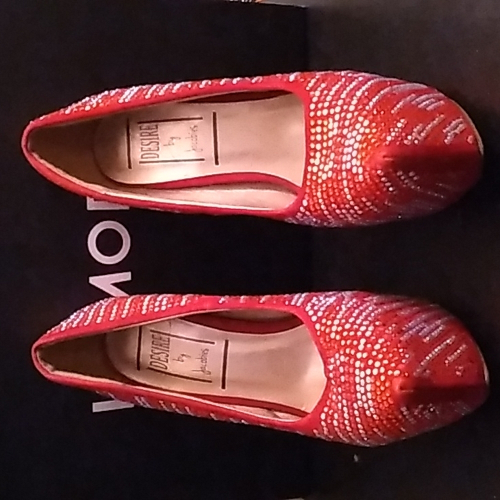 6.5 beautiful red diamond heels